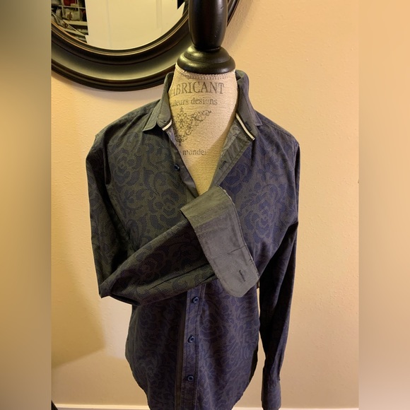 NWT EQUINOX WOVEN LONG SLEEVR BUTTON DOWN SHIRT. SHIRT TAIL HEM, - Picture 3 of 11